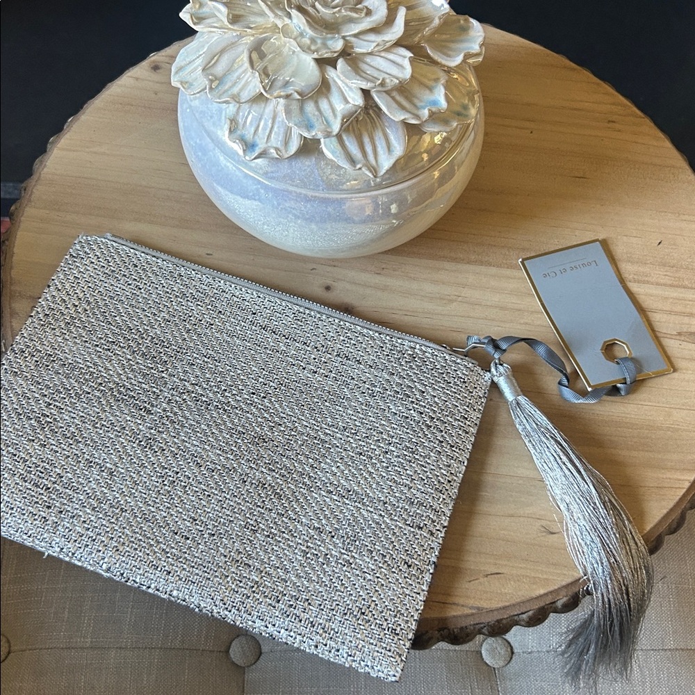 NWT Louise et Cie Joni Zip Pouch in Sterling